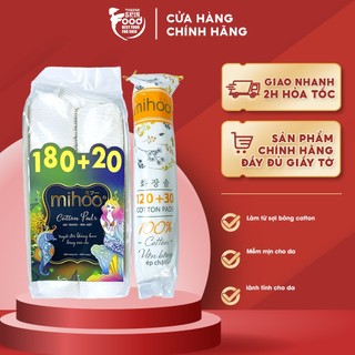 Bông Tẩy Trang Dạng Tròn Mihoo Cotton Pad 150 Miếng, 200 Miếng