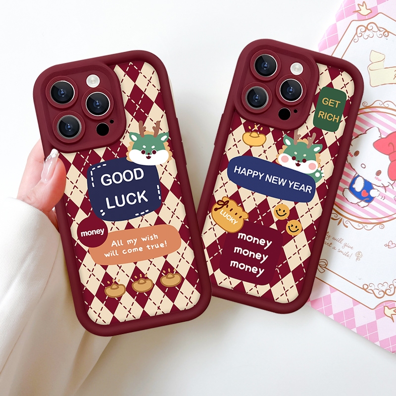 Ốp lưng iphone camera viền cao rồng caro money 6/6s/6plus/7/8/plus/x/xs/11/12/13/14/15/pro/max/plus/promax - Awifi U5-1