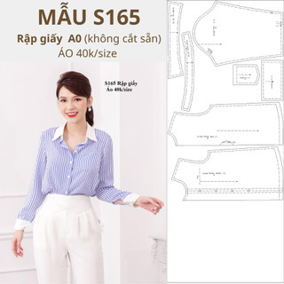 Rập giấy a0 áo sơ mi nữ mã s165