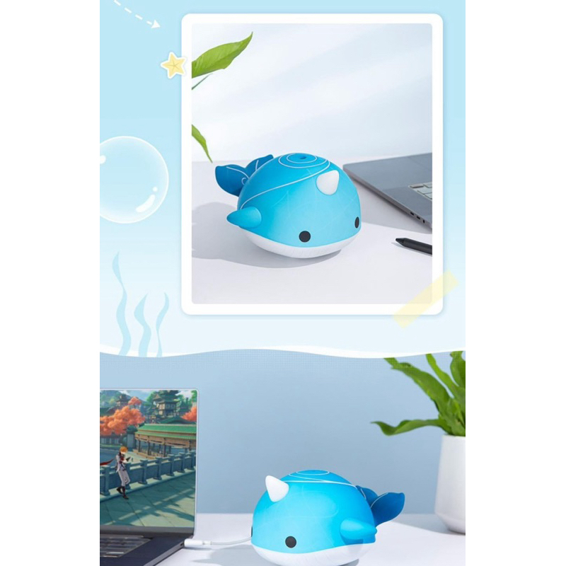 Đèn ngủ phun sương cá voi tartaglia genshin impact official chính hãng