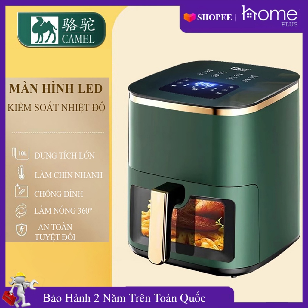 Nồi chiên không dầu Camel, nồi nướng đa năng thông minh dung tích 10L công suất 1350W làm nóng 360 độ.