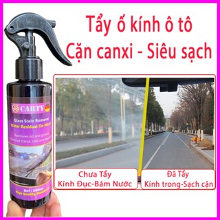 [ Siêu Sạch ] Chai xịt tẩy ố kính xe ô tô - Dung dịch tẩy ố kính ô tô - Nước rửa kính xe ô tô - Tẩy cặn canxi trên kính