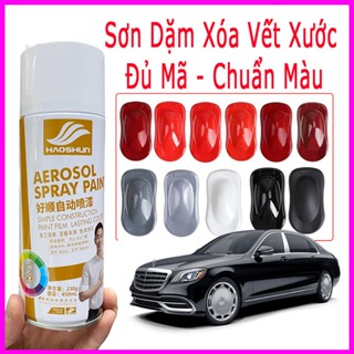   Chuẩn Màu  Sơn ô tô - Sơn xóa vết xước ô tô xe máy - Xóa vết xước ô tô - Sơn xịt ô tô màu trắng đen đỏ mận,xám bạc 