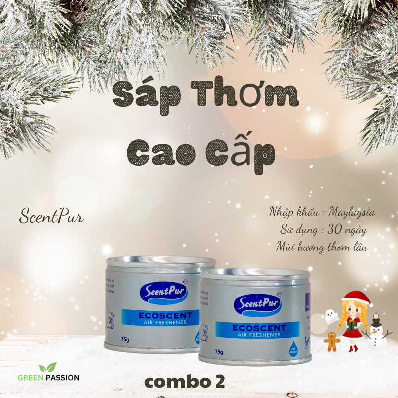 Combo 2 Hộp Tinh Dầu Thơm Phòng ScentPur 75gr