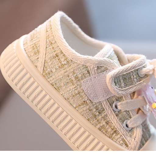 Giày thể thao bata cho bé trai bé gái dáng lười quai dán ngang thời trang và họa tiết gấu đáng yêu chất dạ