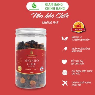 Nho khô Chile không hạt Nonglamfood hũ 454g | Quà tặng sức khỏe cao cấp cho người thân, đối tác