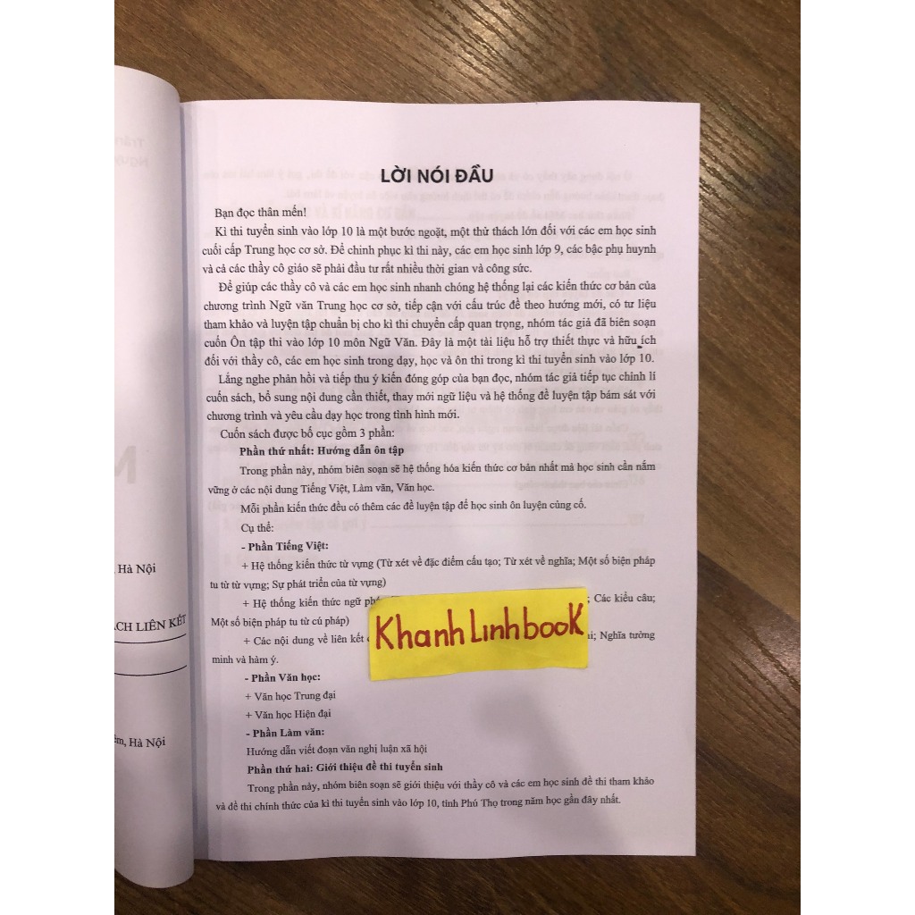 Sách - Ôn Tập Thi Vào Lớp 10 Môn Ngữ Văn