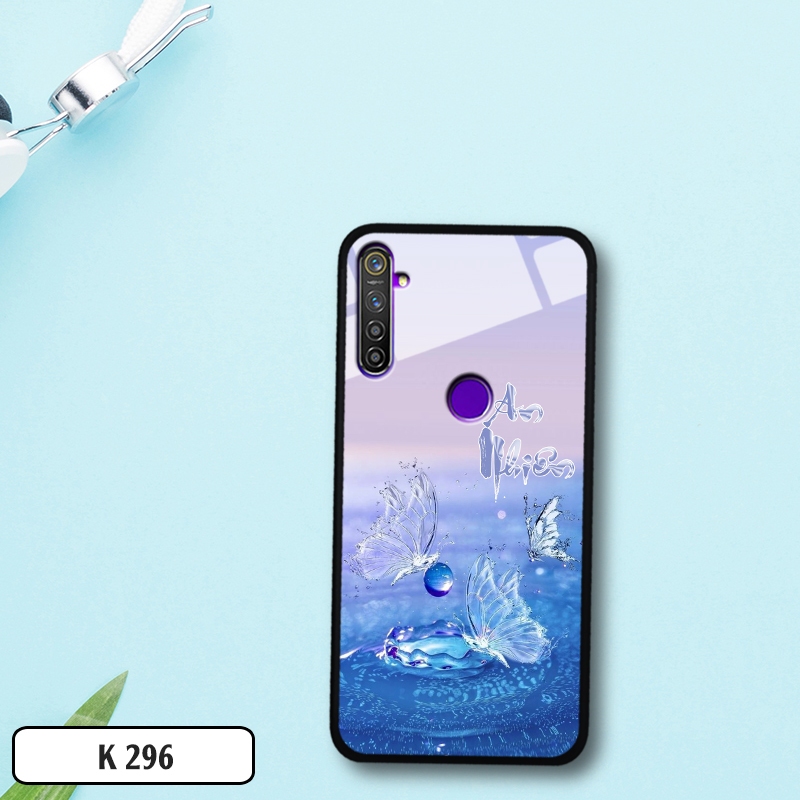 Ốp điện thoại lưng kính in hình 3D Realme 2/3/Realme 3 Pro/5 Pro/ Realme Q/5-5s-5i-6i/6/6 Pro