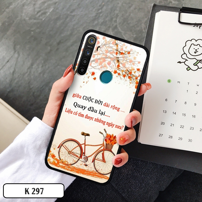 Ốp điện thoại lưng kính in hình 3D Realme 2/3/Realme 3 Pro/5 Pro/ Realme Q/5-5s-5i-6i/6/6 Pro