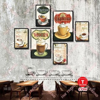 TRANH COFFEE dán tường, tranh quán cà phê đẹp, tranh cafe, tranh dán tường, tiệm tranh The Trend