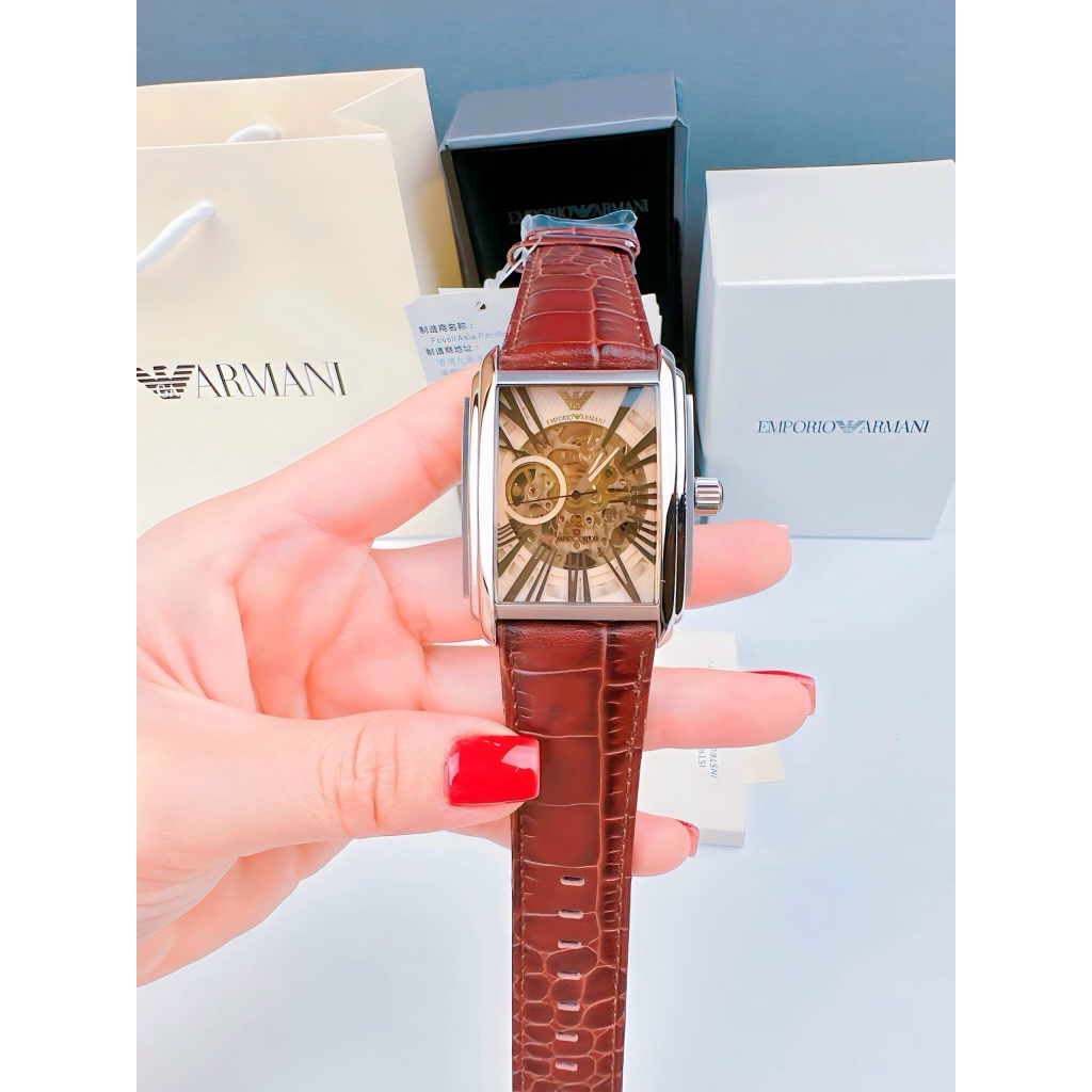 [ Mua 1 tặng 1 ] Đồng hồ nam Emporio Armani Automatic Watch AR4230, Authentic, Full box, Luxury Diamond Watch