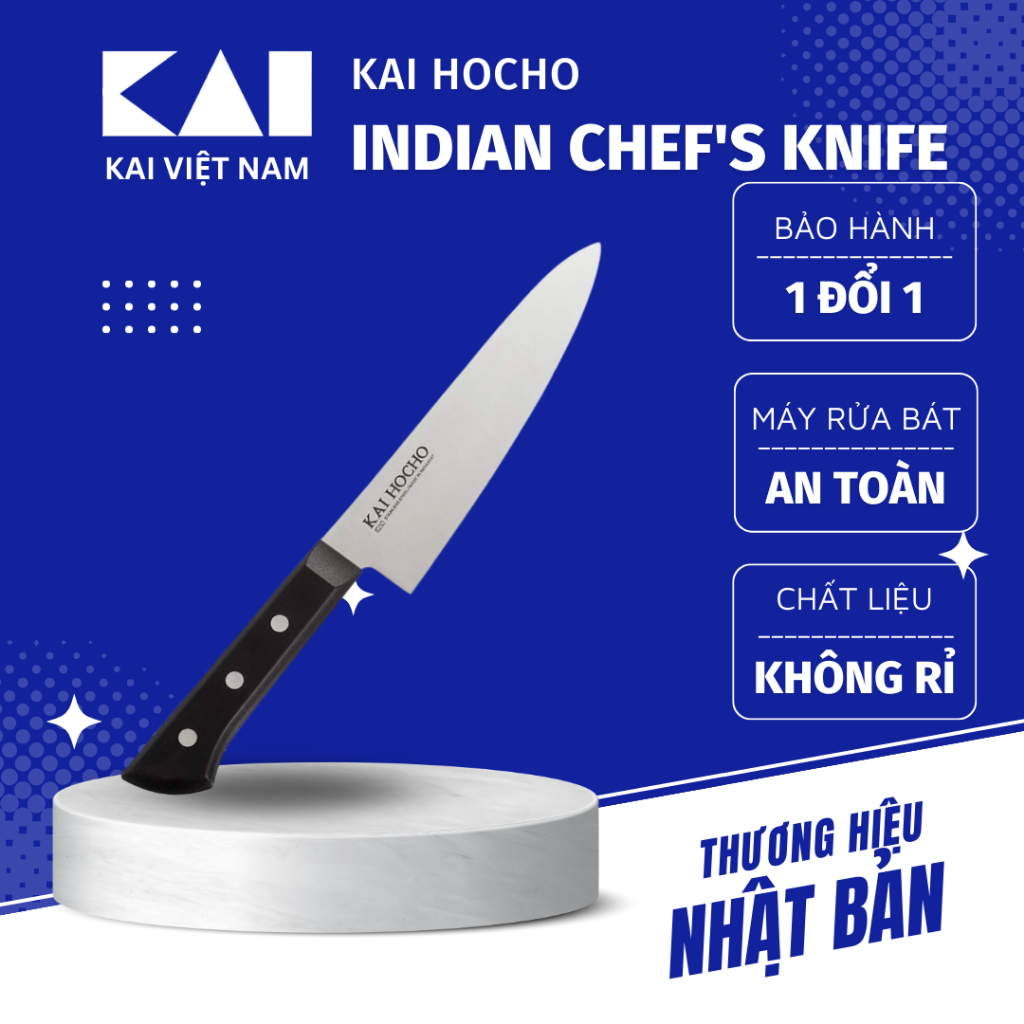 Dao Bếp Đa Năng KAI indian Hocho Chef's knife Dao Chuyên Nghiệp Nhật Bản Cho Đầu Bếp 180MM