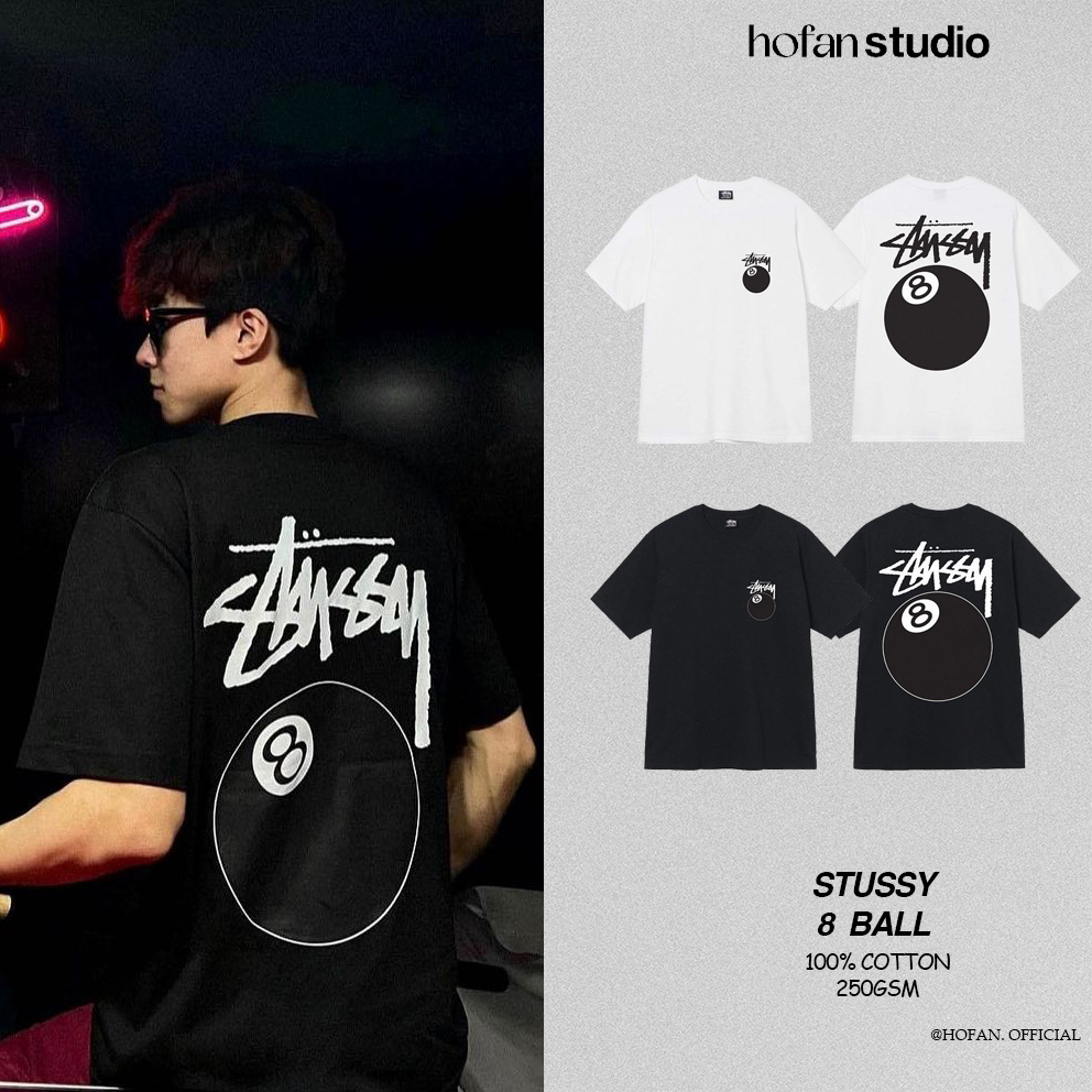 áo thun nam nữ stussy 8 ball cotton 100%, form oversize cao cấp VNXK ảnh thật full team tag