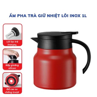 Ấm Pha Trà Giữ Nhiệt Inox 316 Kiểu Nhật Dung Tích 1 Lít Hàng Cao Cấp - Ca Nước Giữ Nhiệt Đựng Nước Nóng