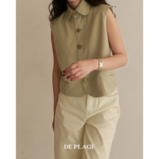 DE PLAGE - ÁO WAISTCOAT NÚT ĐỒNG