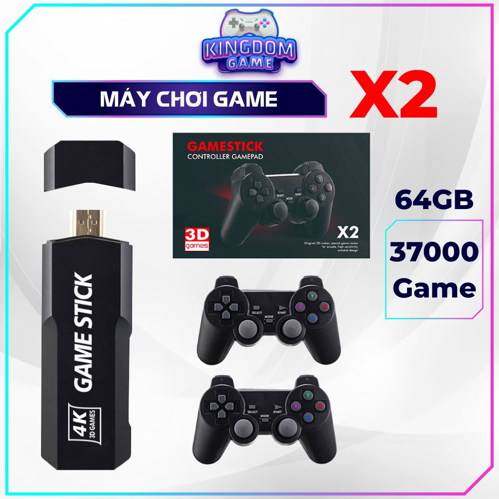 Game Stick 4k Đỏ X2Pro Mới 64GB: Máy chơi game không dây cầm tay với hơn 37000+ game psp, ps1, 3d, hình ảnh sắc nét.