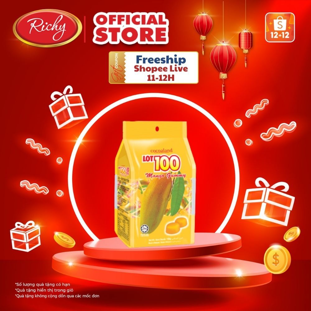 Kẹo Richy Cocoaland LOT 100 Xoài gói 320g