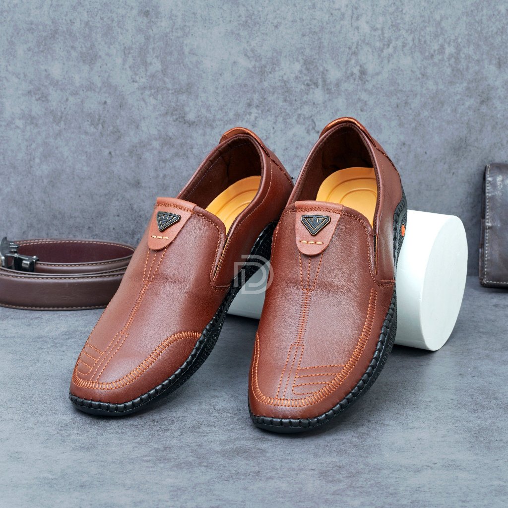 L363  - Giày Lười Nam Da Bò Hàng Hiệu Chính Hãng Duvis