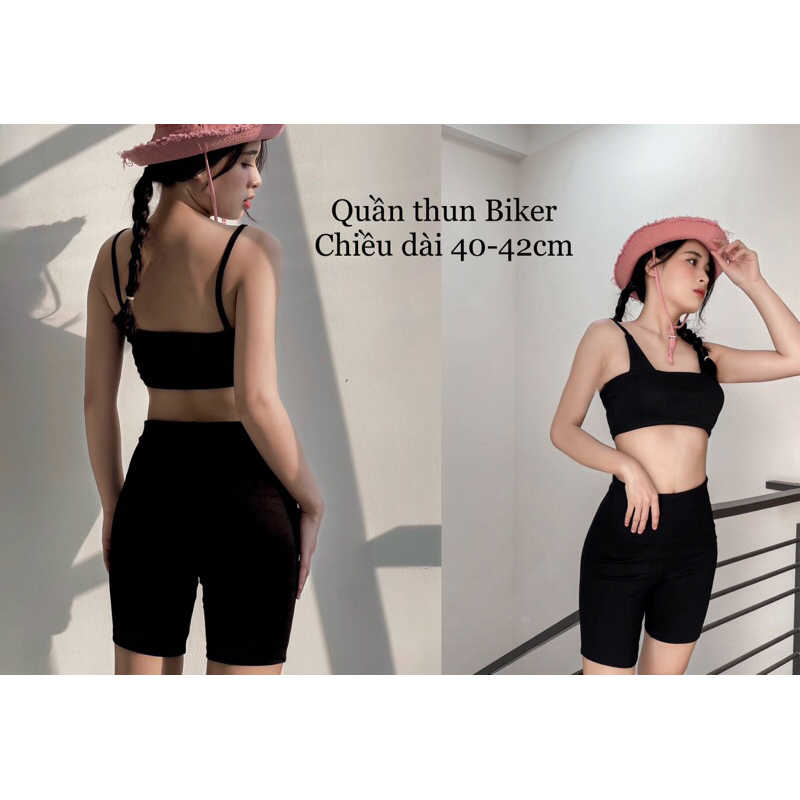 Quần short thun Dance lưng cao có dây kéo sau thun umi dày dặn ôm dáng cực chất Lolalalo