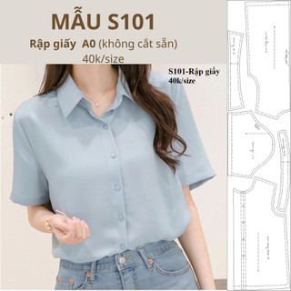 Rập giấy a0 áo sơ mi cộc tay mã s101