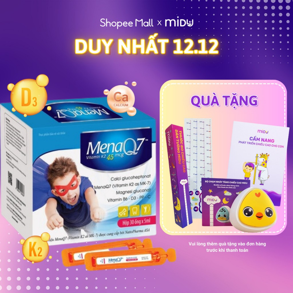 Vitamin K2D3 hỗ trợ tăng cường hấp thu Calci vào xương cho trẻ sơ sinh và