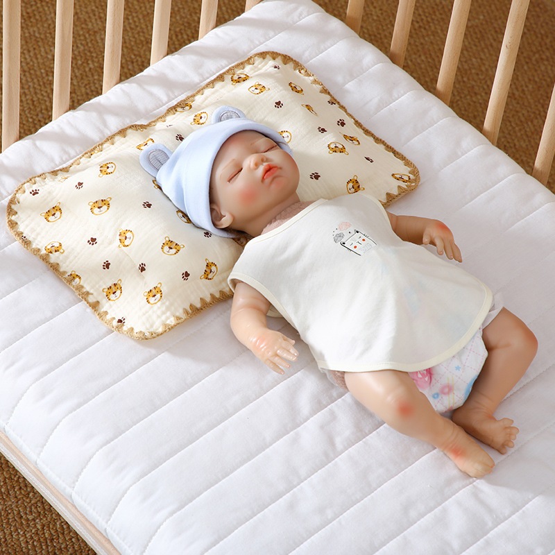 Gối Lõm Sơ Sinh Chống Bẹp Đầu Vải Xô Cotton Siêu Mềm Quảng Châu