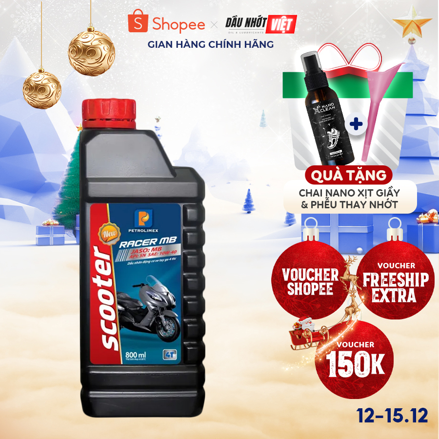 Nhớt xe ga cao cấp PETROLIMEX PLC RACER SCOOTER MB 10W40
