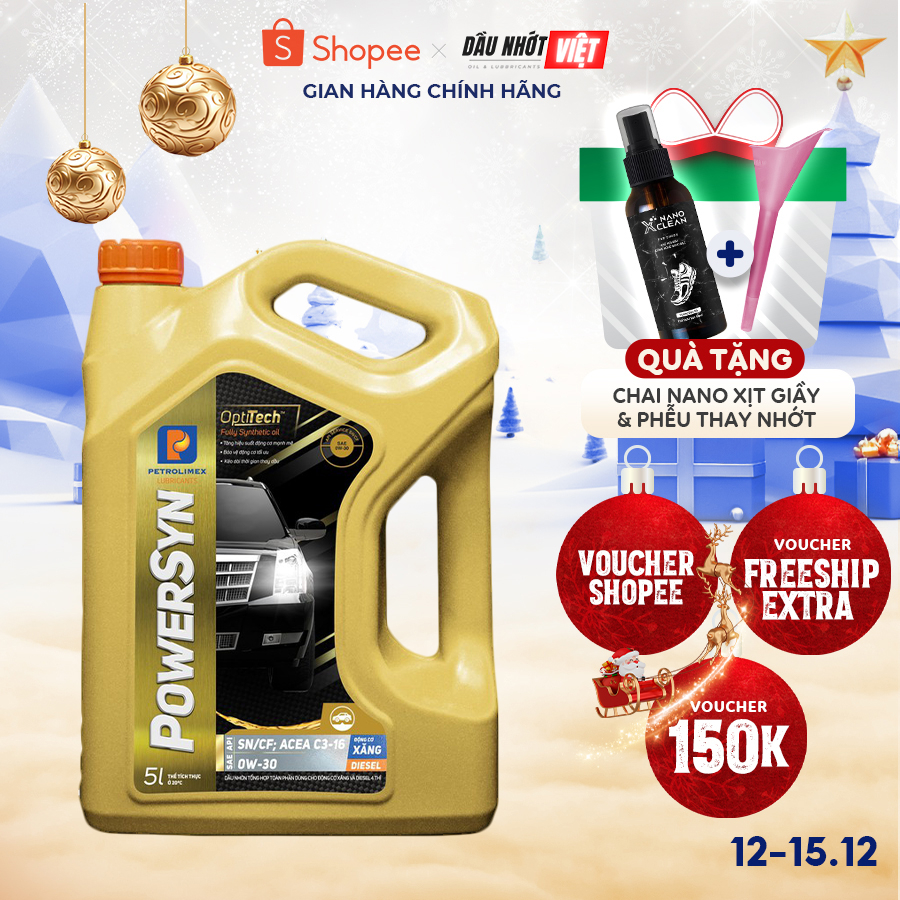 Nhớt xe ô tô PETROLIMEX PLC POWERSYN 0W30 SN/CF