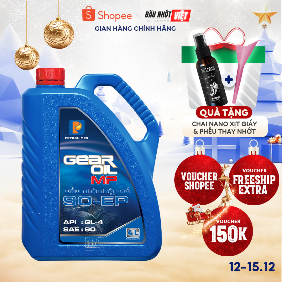 Nhớt hộp số ô tô PETROLIMEX PLC GEAR OIL MP 90 EP (4L)