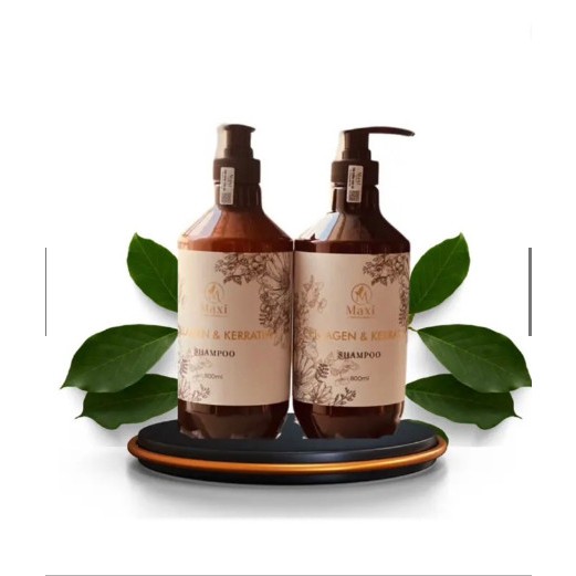 Bộ Dầu Gội Xả MAXI Dưỡng Ẩm Tóc Siêu Mượt, Phục Hồi Tóc Hư Tổn 800ml