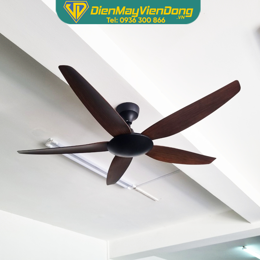 Quạt trần 5 cánh DCTFan Electric Corporation 168 động cơ DC tiết kiệm điện, điều khiển từ xa 6 cấp độ gió