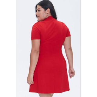 BIGSIZE Đầm f21 cổ lọ có bigsize