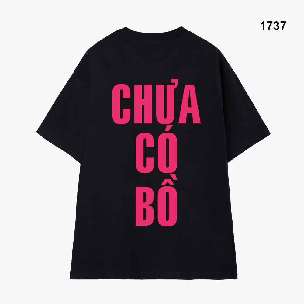 Áo Thun HY KOREA In Chữ Chưa Có Bồ Cotton 100% Co giãn 2 Chiều Dày Dặn Thấm Hút Unisex Oversize 1737