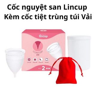 Cốc nguyệt san Mỹ tặng kèm +cốc tiệt trùng+túi vải( hàng chính hãng công ty)