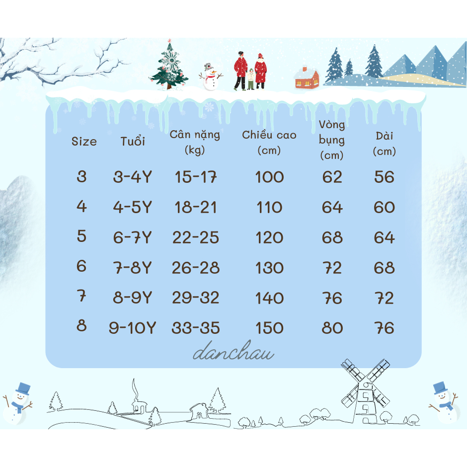 Set áo váy 2 chi tiết kẻ sọc ngang thu đông cho bé gái Danchau 969