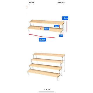 Kệ mica mặt gỗ trưng bày mô hình sẩn phẩm, nước hoa, Mỹ phẩm