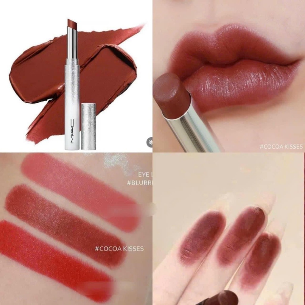 Son M.A.C Slim Cocoa Kisses nâu ấm ánh đỏ phiên bản limited