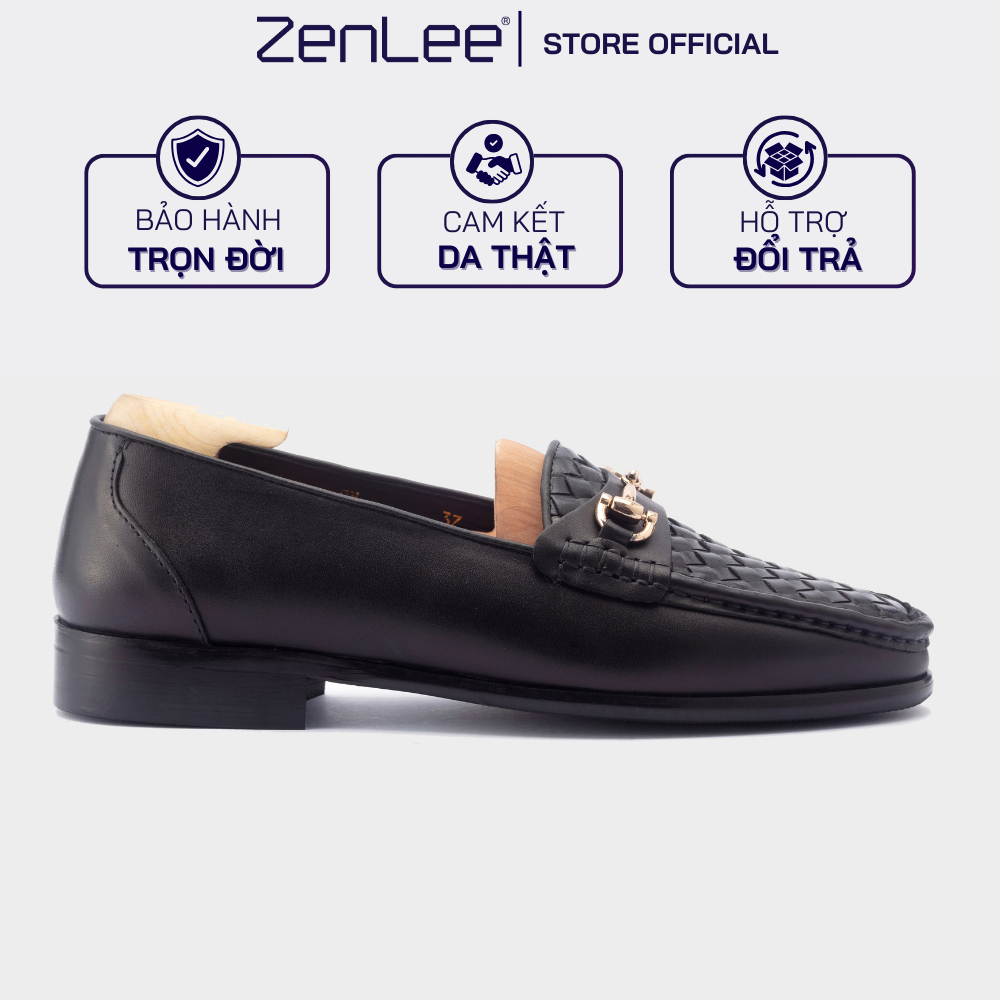 Giày da lười nam, giày tây công sở thủ công HORSEBIT kiểu dáng Tassel Loafer mặt da đan da bê nhập khẩu Ý- LDDX01
