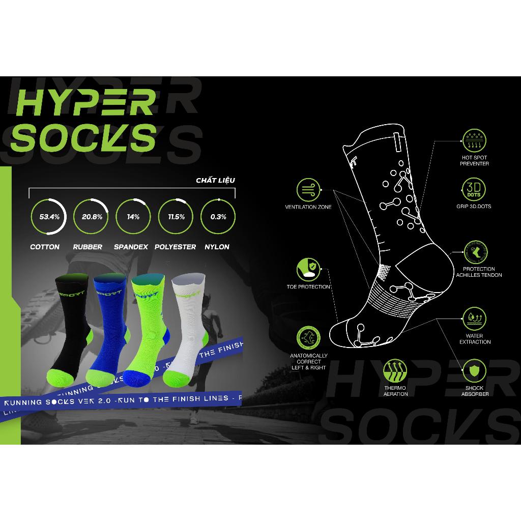 Vớ chạy bộ chức năng Hyper Socks Remarkable Vietnam - Thoáng khí, bảo vệ chân