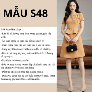 RẬP GIẤY A0 VÁY DÁNG A MÃ S48