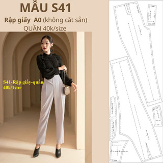 Rập giấy a0 quần baggy mã s41