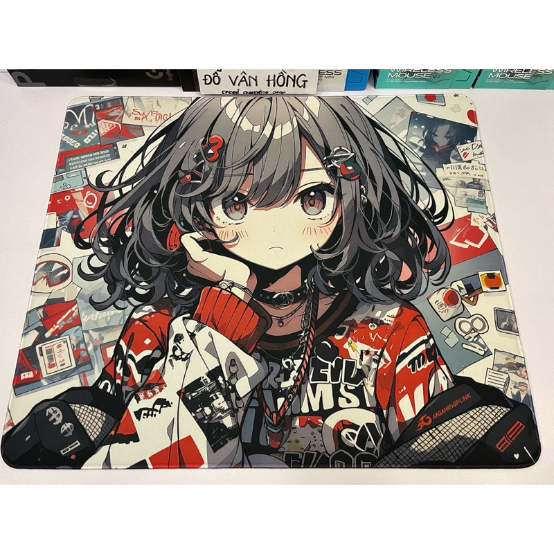 Bàn di chuột/ pad chuột Axgaming punk Drizzle Series Mousepad hình anime chất đẹp đế poron siêu bám bàn