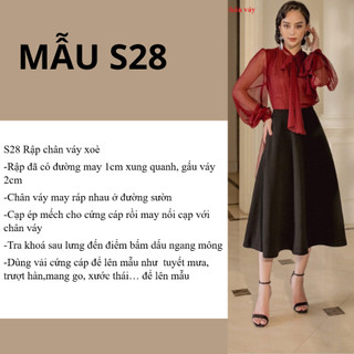 RẬP GIẤY A0 CHÂN VÁY XOÈ MÃ S28