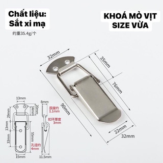 Combo 4 Khoá mỏ vịt, khoá lẫy bắt tủ