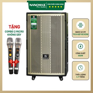 Loa kéo nanomax sk-15d2 vàng bass 40cm công suất 550w karaoke bluetooth