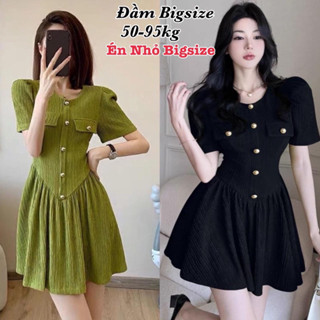  Thời Trang Én Nhỏ Có Bigsize - Đầm Thun Xốp Bigsize Ngắn Xinh Nhẹ Nhàng Thiết Kế Sang Trọng Thanh Lịch Giá Rẻ 50-95kg 