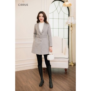 Áo manto nữ dạ ép hai mặt dáng lỡ CIRRUS 830130