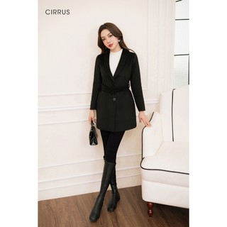 Áo manto nữ dạ ép hai mặt dáng lỡ CIRRUS 830130