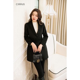 Áo manto nữ dạ ép hai mặt dáng lỡ CIRRUS 830130