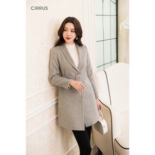 Áo manto nữ dạ ép hai mặt dáng lỡ CIRRUS 830130